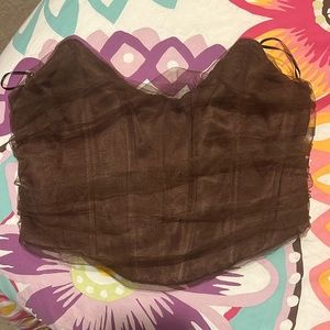 Zara Brown Corset-
